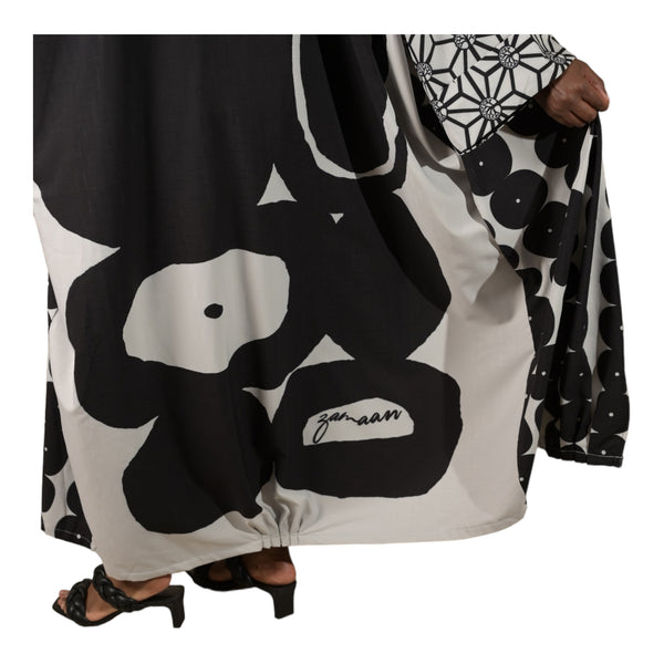 ABSTRACT ART KIMONO || black &white loop