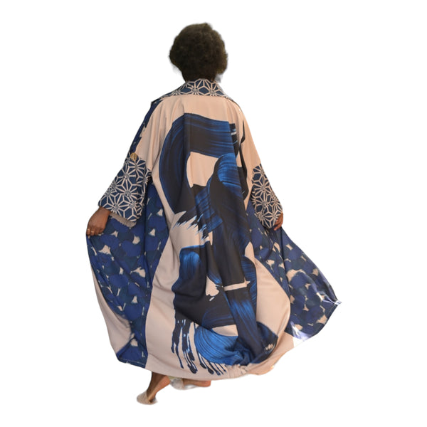 ABSTRACT ART KIMONO || ocean