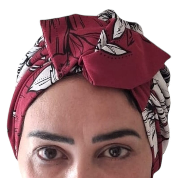 TURBAN || burgundy garden