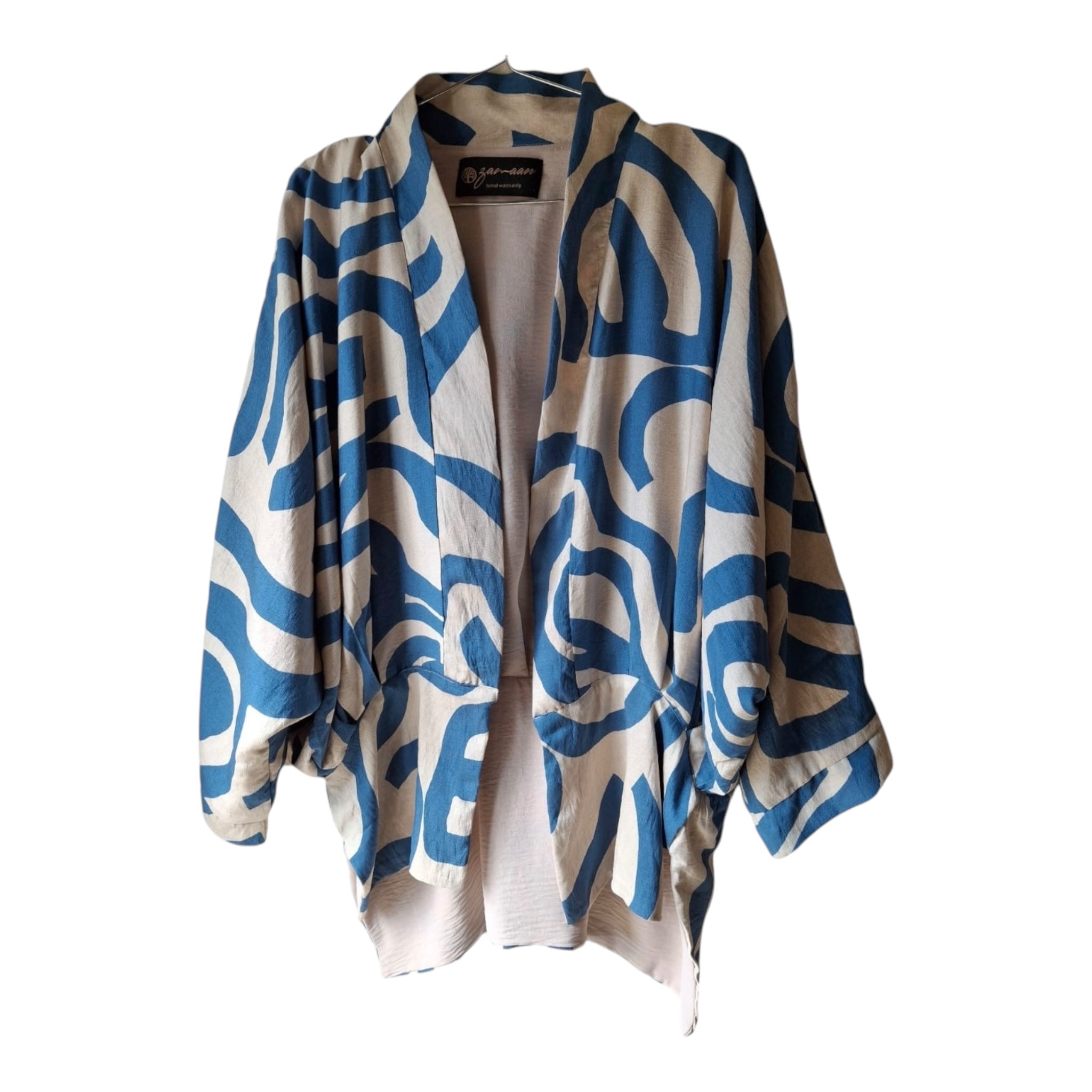 ABSTRACT LINE KIMONO || ocean