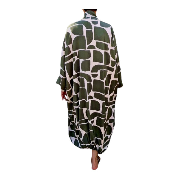 ABSTRACT LINE KIMONO || forest