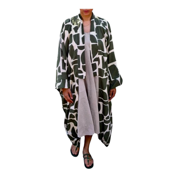 ABSTRACT LINE KIMONO || forest