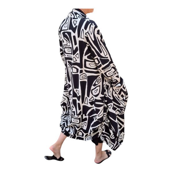 ASYMMETRICAL LINE KIMONO || galaxy